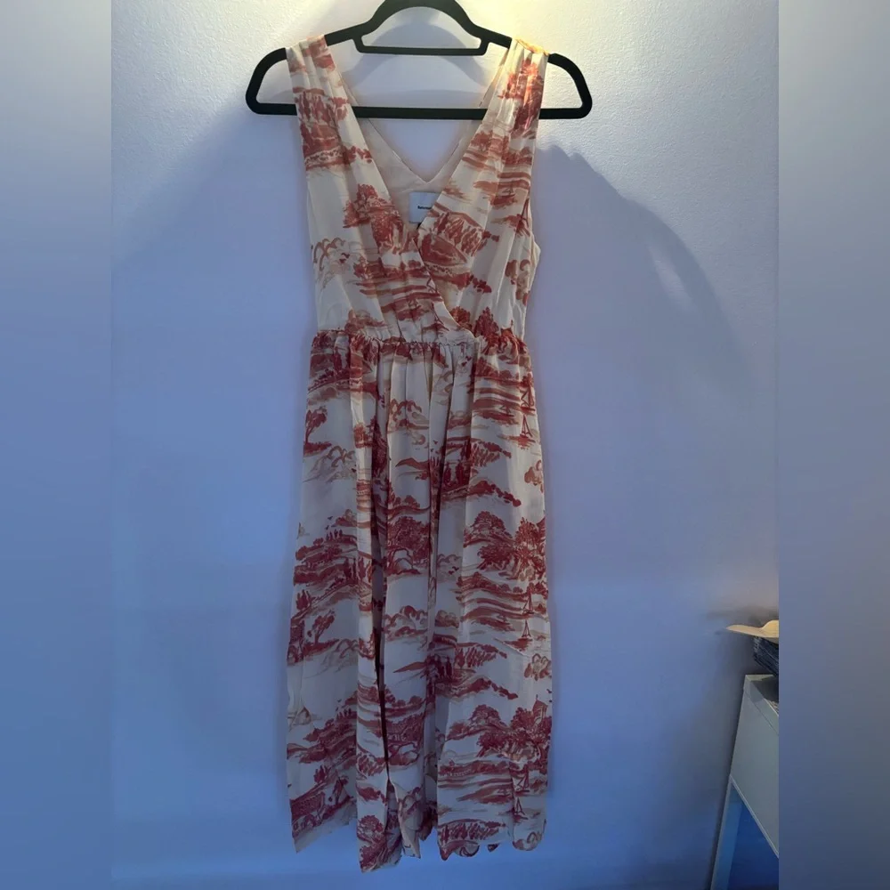 Reformation Farah Sleeveless V-Neck Midi Dress - Picture 5 of 7